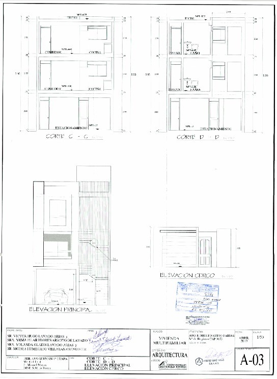 Cortes y Elevaciones